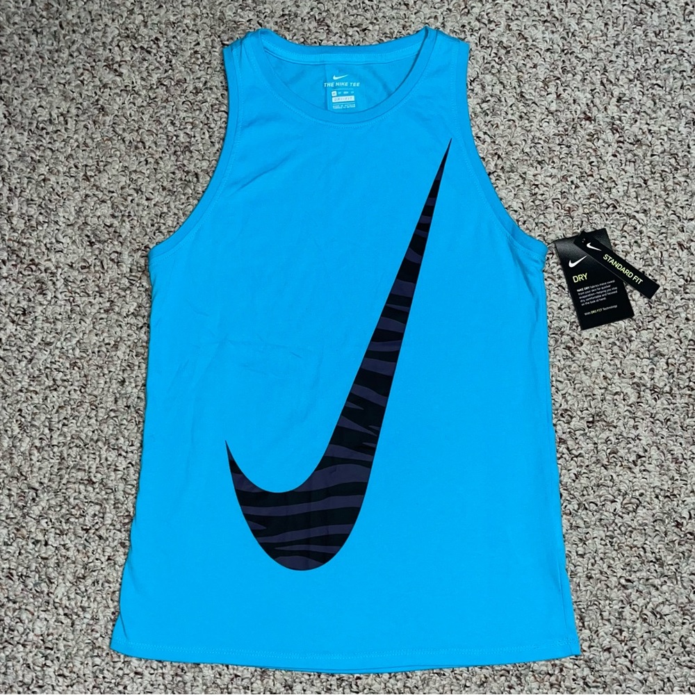 NIKE Dri-FIT Icon Clash Training Tank “Chlorine Blue” Purple/Black Zebra Swoosh